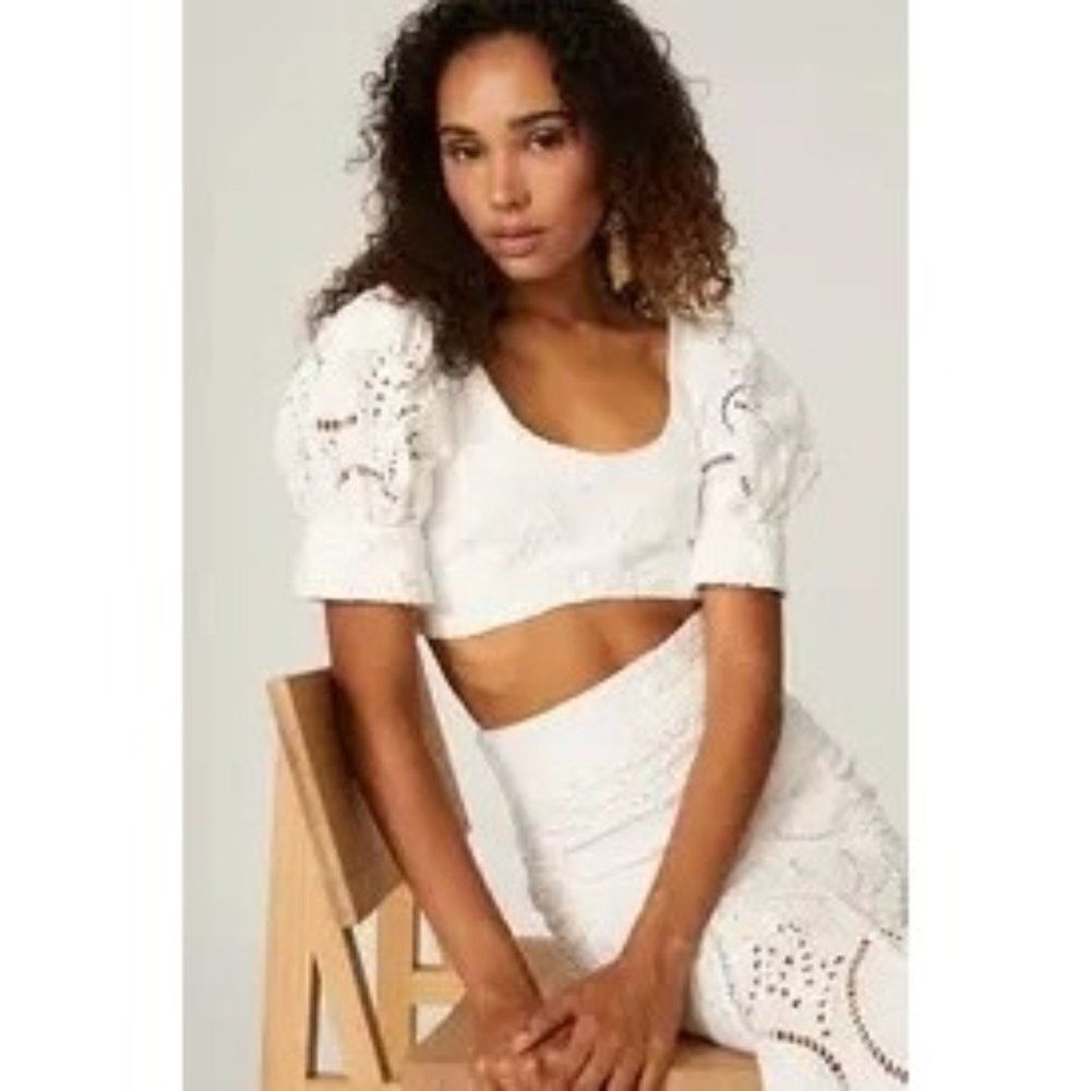 Thurley Lace Flower Child Crop Top Size 2